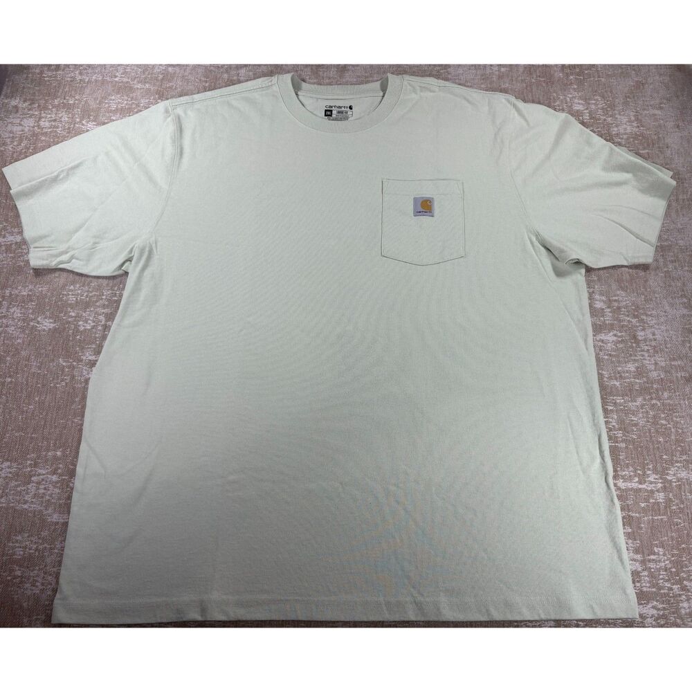 Carhartt Men’s Short Sleeve Pocket T-Shirt Mint Green 2XL Loose Fit